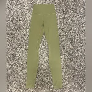 lululemon green align high rise pant 28” size 2
